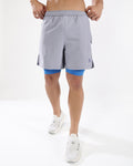 Draxon DryFlow™ + CoolGlide™ Liner Workout Shorts - Light Grey & Scuba