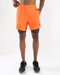 Veyra DryFlow™ + CoolGlide™ Liner Training Shorts - Neon Orange & Graphite