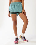 Thalia DryFlow™ Padel Skort - Mineral Blue & Sage