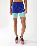 Noxen DryFlow™ + CoolGlide™ Liner Running Shorts - Mystery Ink & Pool Blue
