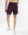 Veyra DryFlow™ + CoolGlide™ Liner Training Shorts - Potent Purple & Graphite